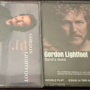2 vintage rare cassette tapes cassettes Gordon Lightfoot 1988 & 1972 - 1975